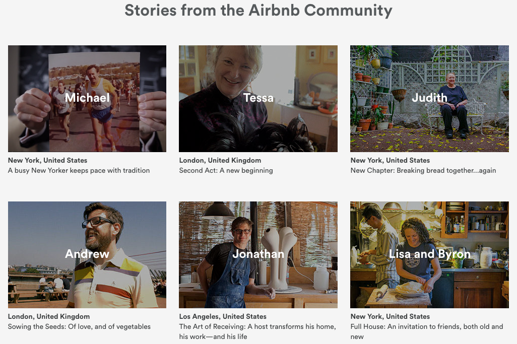 Airbnb user stories 